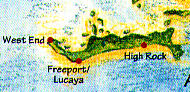 Freeport, Bahamas on Grand Bahama Island.  Click to
 see enlargement.
