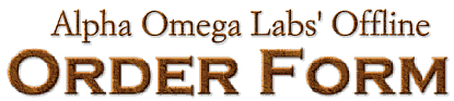 Alpha Omega Labs' Offline Order Form